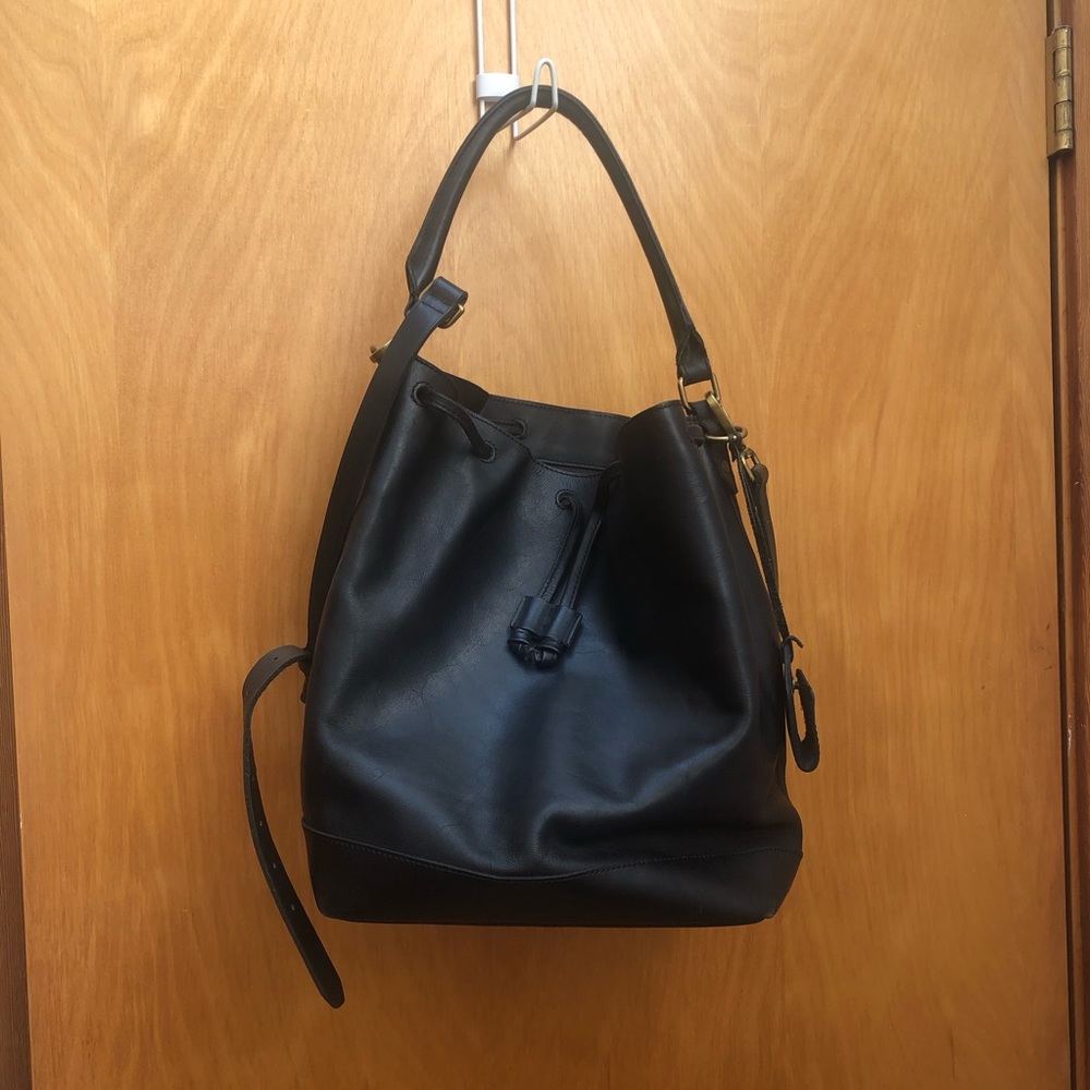 Madewell medium drawstring lafayette bucket bag